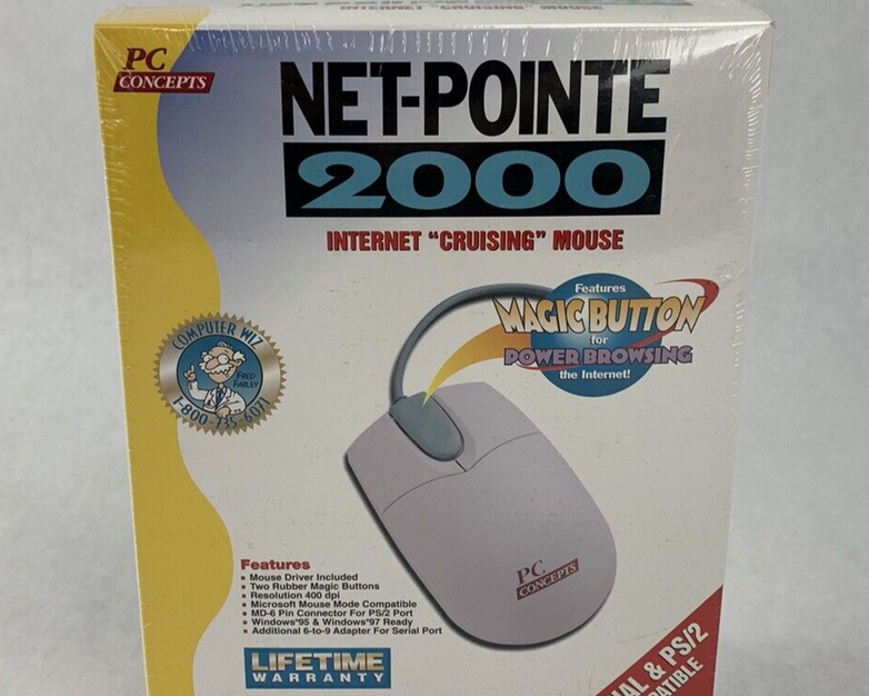 Vintage PC Concepts NET-POINTE Mouse Serial PS/2 Compatible