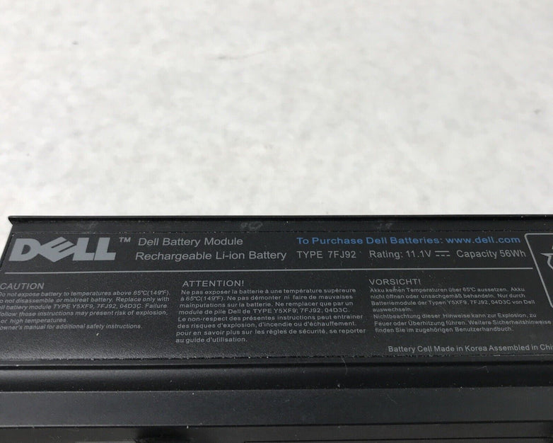 (Lot of 4) Genuine Dell TY3P4 11.1V Laptop Battery Rechargeable Li-ion Battery