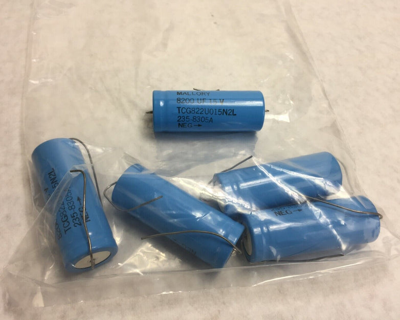 Lot of 5 Mallory TCG822U015N2L 8200UF 15V 235-8305A
