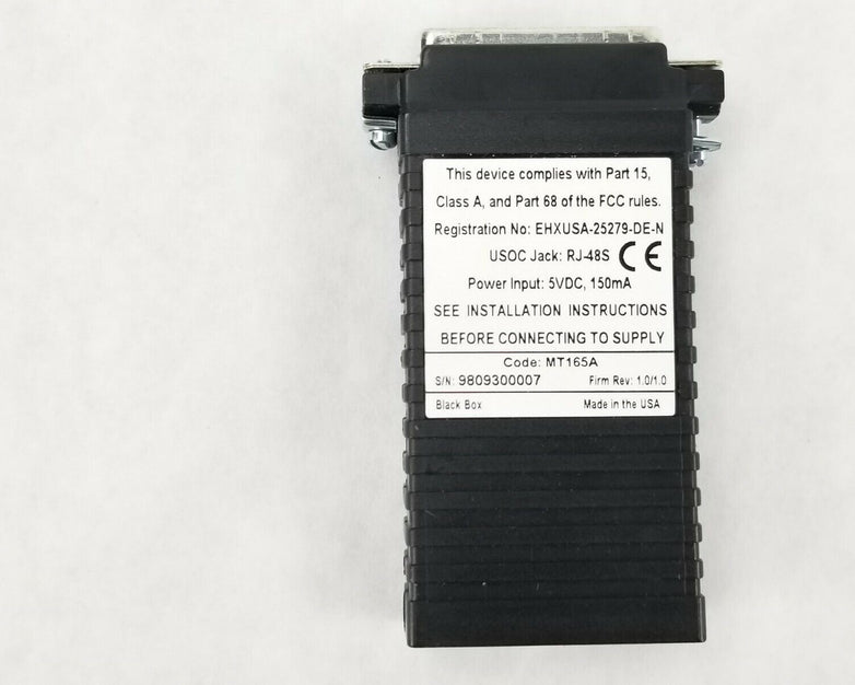 Black Box Code: MT165A Ultra Miniature 56/64K CSU/DSU