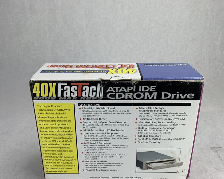 Digital Research 40x Fastach Atapi Ide CDROM Drive DRCDROM40