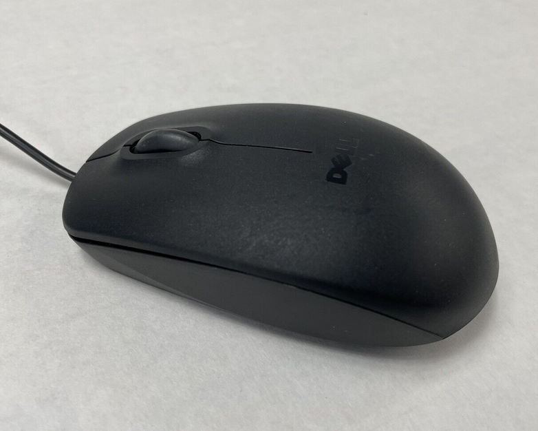Dell MS111-L/MS111-L(B) USB Wired Optical Mouse Black with Scroll Wheel Lot of 4
