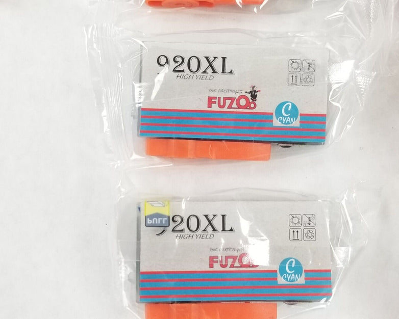 Fuzoo 2 Sets 920XL For OfficeJet 6000 6500 7000 7500 Plus 2 Black Cartridge