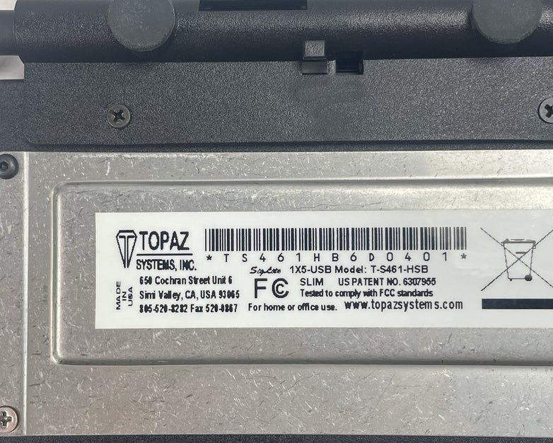 Topaz Systems T-S461-HSB-R SigLite 1x5 USB Signature Pad Tested