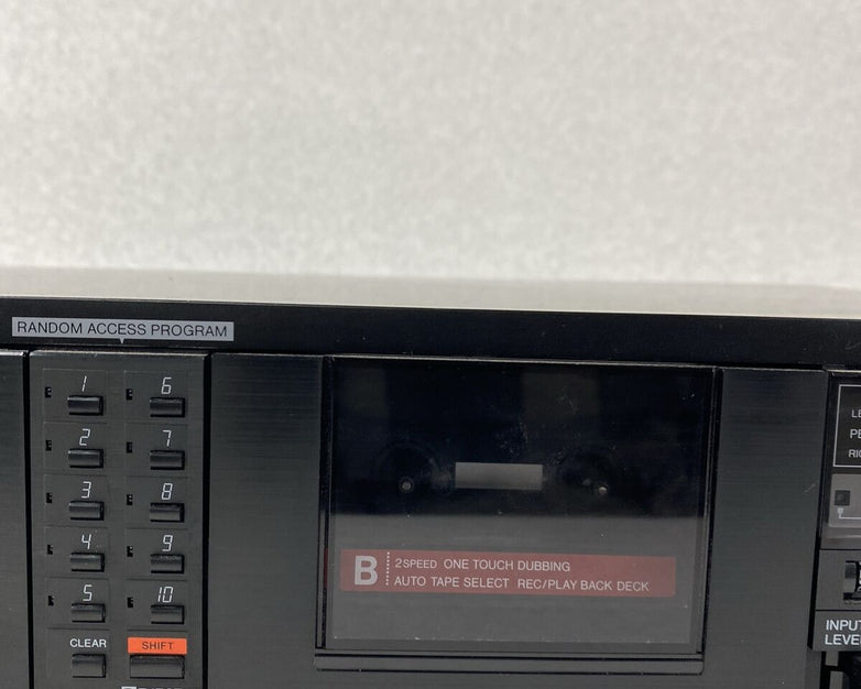 JVC KD-W55J Stereo Double Cassette Tape Deck 20W Dubbing FOR PARTS or REPAIR