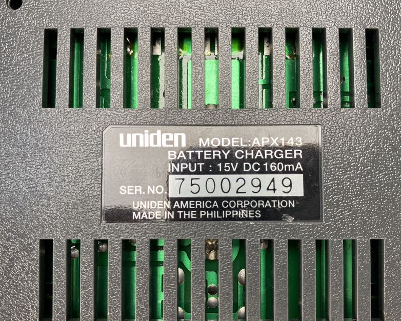 Uniden APX143 Battery Charger No AC Adapter Untested (Lot of 7)