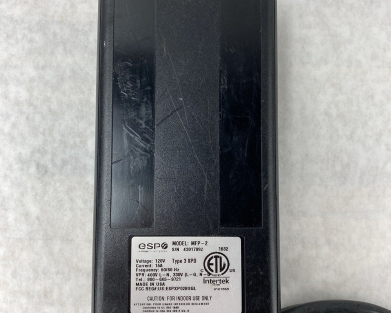 ESP MFP-2 Type 3 SPD Compact Power Filter 120V 15A 50/60 Hz