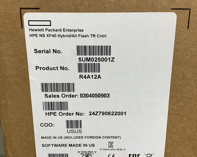 HPE Nimble Array NMBLA-0002-1200 Box Opened No Drives or Caddies