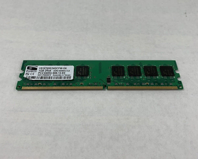 ProMOS 512MB 1Rx8 DDR2-800 PC2-6400 240pin DIMM V916764K24QCFW-G6 (Lot of 6)