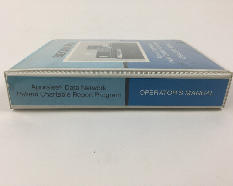Beckman Appraise Data Network Patient Chartable Report Program Manual