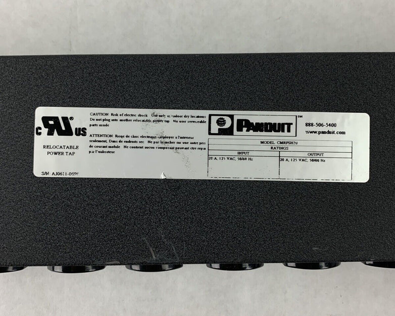 PANDUIT CMRPSH20 Rack Mount PDU 10 Plug Power Strip