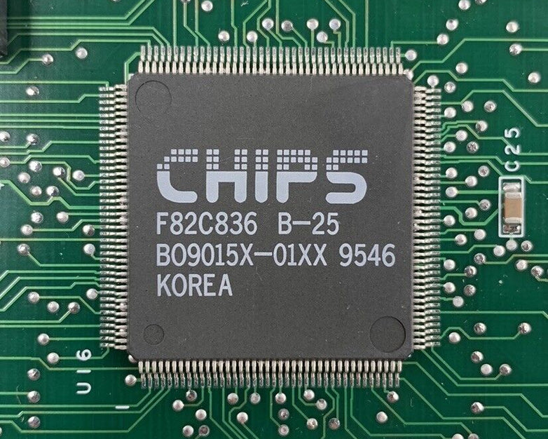 Chips Circuit Board B0915X-01XX 9546 F82C836 609260 REV AA