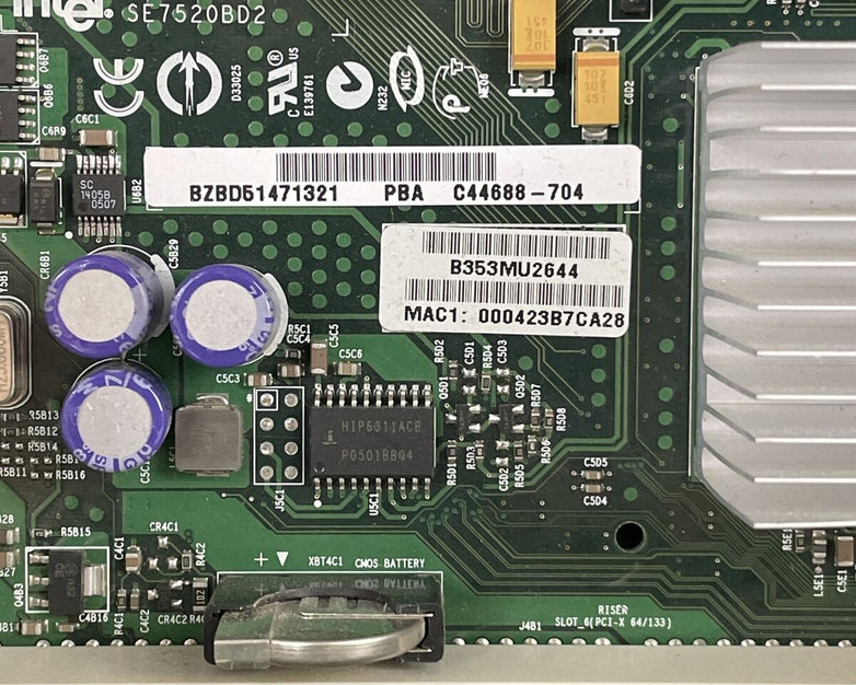 Intel SE7520BD2 Motherboard 2X Intel Xeon 3.6GHz 8GB RAM SC5300 5U Chassis