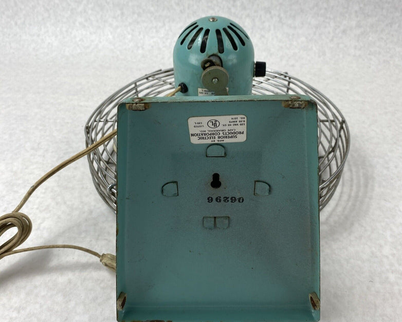 Vintage Superior Electric 1000 Teal Table Fan Base No 1047