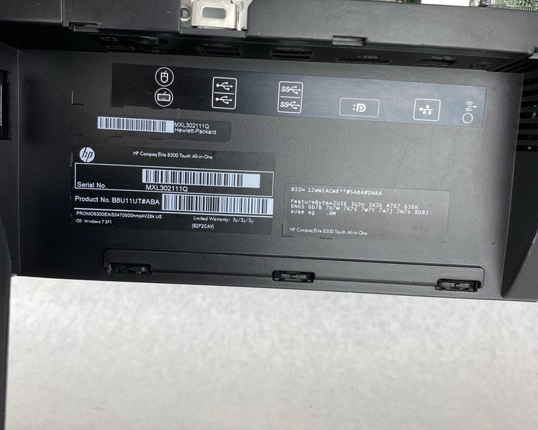 HP Compaq Elite 8300 AIO 23" Touch i5-3470 3.20GHz 4GB RAM DVDRW Stand No HDD OS