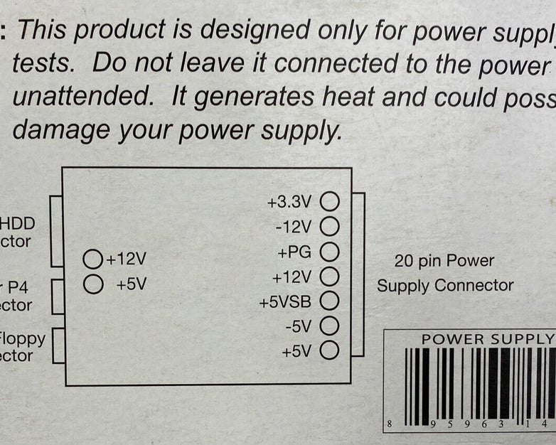 Coolmax PS-101 20 Pin Power Supply Tester