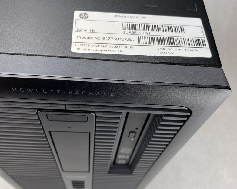 HP ProDesk 600 G1 TWR Intel Quad Core i5-4570 3.20GHz 8GB RAM DVDRW No HDD OS