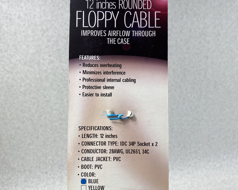 Ultra ULT33102 12" Floppy Cable IDC 34P Sockets 28AWG UL2651 34C (Lot of 3)