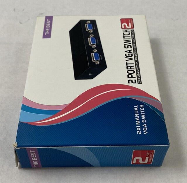 Lot of 2 Panlong 2 Port VGA Switch 2x1 VGA Switch 1920x1440