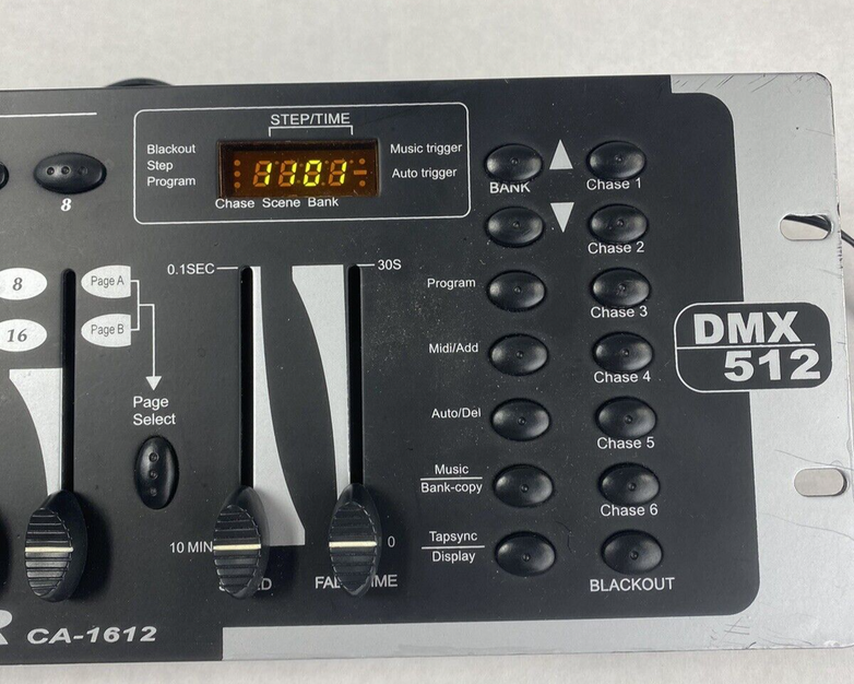 DMX Master CA-1612 DMX 512 Master Controller No Power Cord Tested