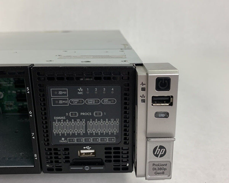 HP ProLiant DL380p Gen8 Server E5-2640 2 GHz 48 GB RAM NO HDD NO OS