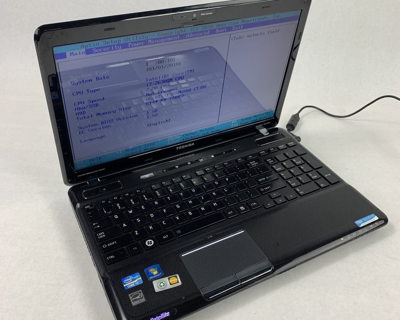 Toshiba Satellite A665-S5184x 15.6" i7-2630QM 2 GHz 6 GB Ram No OS No HDD No Bat