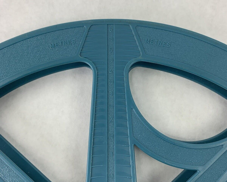 Vintage RTI 800/323-7520 15" Plastic 6 Metres 100 FT Film Reel Blue