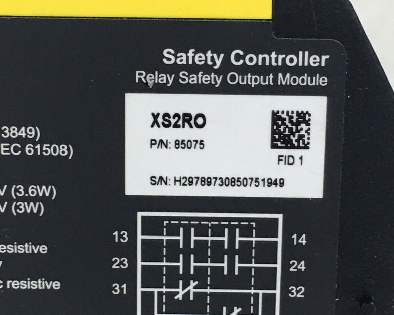 Banner XS2RO Expandable Safety Controller Output Module 85075 6A/250V Untested