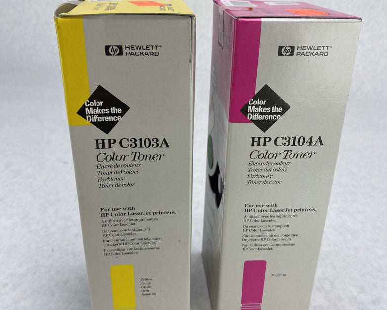 HP C3103A Yellow + C3104A Magenta Color Toner Cartridge LaserJet 5