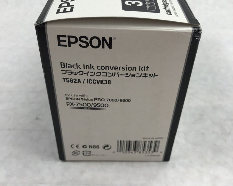 Epson T5652A ICCVK38 PX-7500/9500 Black Ink Conversion Kit 3 Cartridges