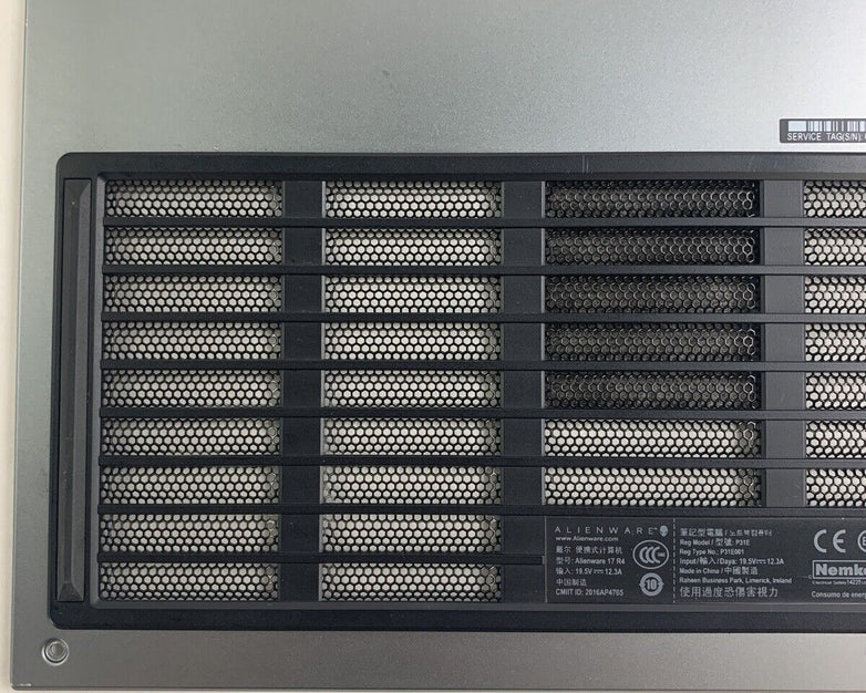 Alienware 17 R4 P31E001 2016 Keyboard Bottom Cover Only No Screws