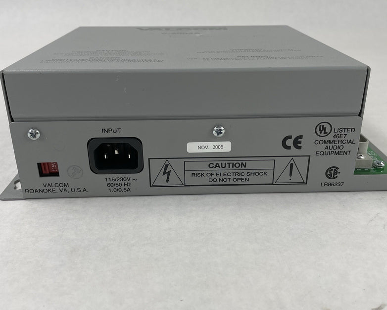 Valcom Model V-2003A 3 Zone Page Control Untested Parts or Repair