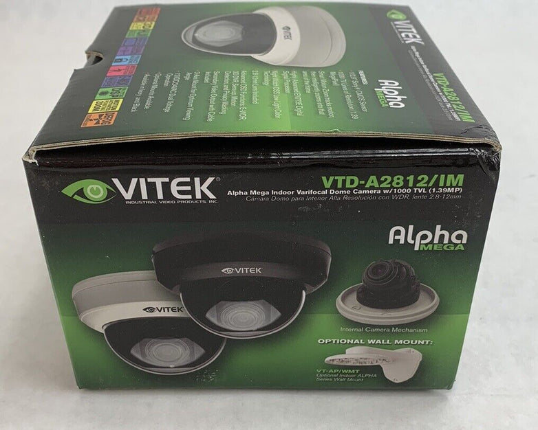 Vitek VTD-A2812/IM Alpha Mega Indoor Varifocal Dome Camera w/1000 TVL