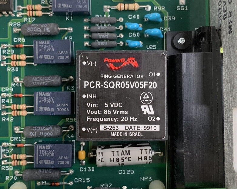 Northern Telecom 6 Channel FXS Card NCT1KTYAAA 3010-291-1 Board F-3010-200A-111
