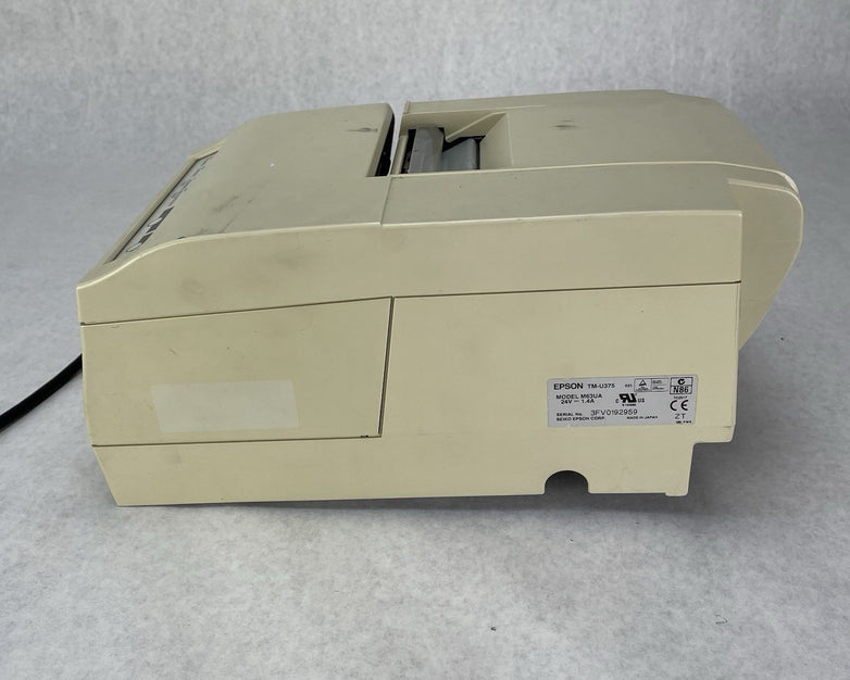 Epson M63UA TM-U375 POS Thermal Receipt Printer Power Tested
