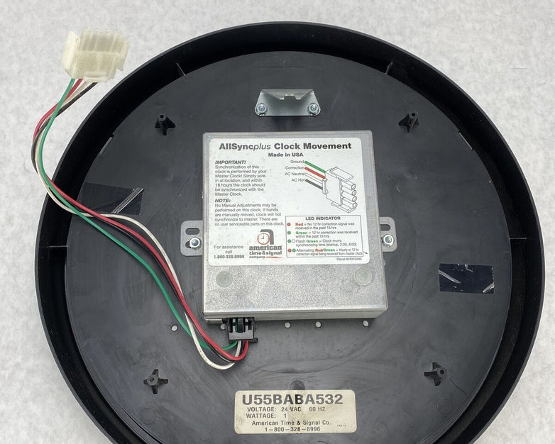 American Time and Signal Company U55BABA532 AllSyncplus 13 inch Wall Clock