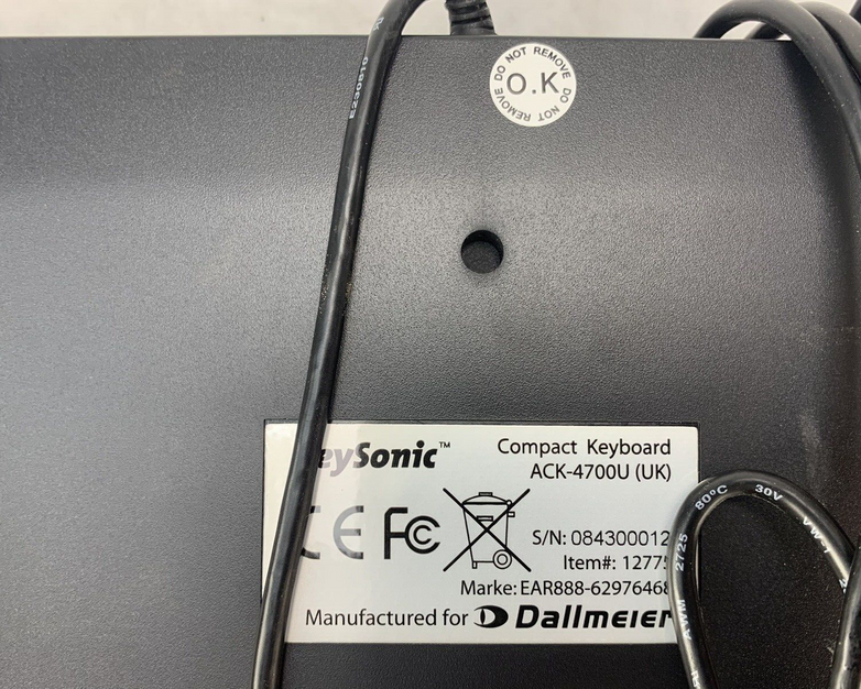 Dallmeier 12775 USB Wired Keyboard Keysonic EAR888-62976468