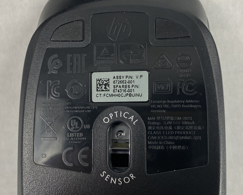 HP SM-2022 TPA-P001M USB Wired Mouse Mixed Lot of 3