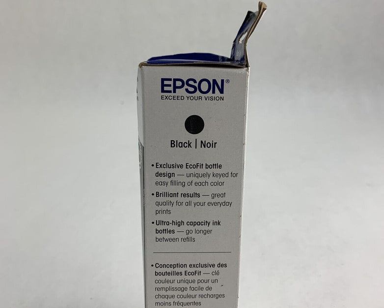 Epson 522 Ecotank T522120-S Black Ink Bottle 65mL Exp 02/2026 OEM Sealed