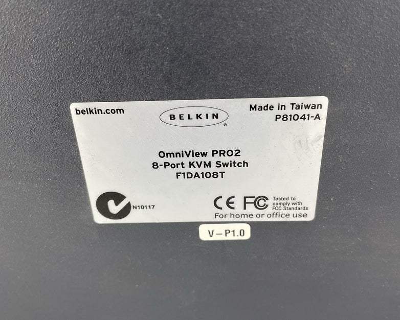 Belkin P81041-A OmniView PRO2 8-Ports External KVM Switch Power Teseted