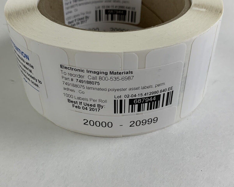 New Electronic Imaging Materials 749188075 Laminated Polyester Labels 04/2017