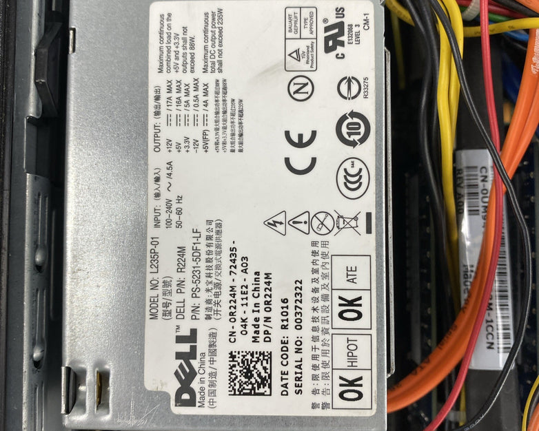 Dell OptiPlex 780 SFF Intel Core 2 Duo Q8400 2.66GHz 8GB RAM No HDD No OS