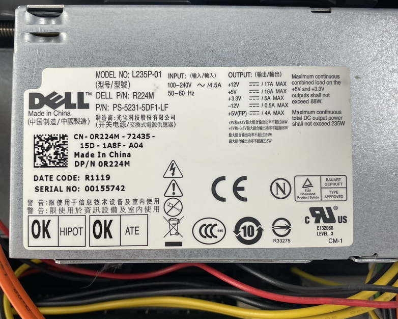 Dell OptiPlex 780 SFF Pentium Dual-Core E5800 3.20GHz 4GB RAM No HDD No OS