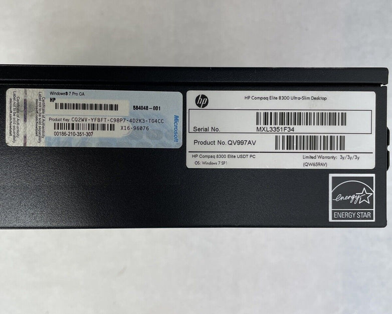 HP Elite 8300 USFF Intel Core i5-3470s 2.9GHz 8GB RAM No HDD No OS