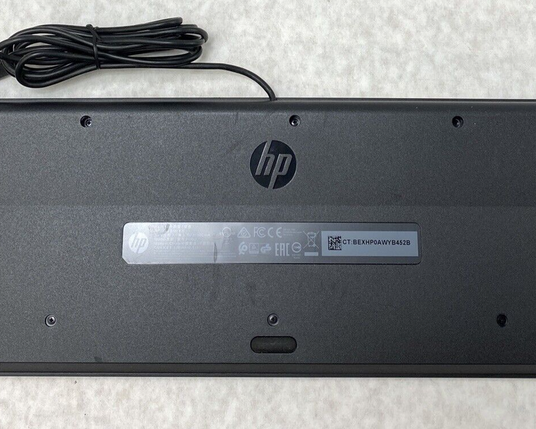 HP PH0U Slim USB Wired 105 key QWERTY Keyboard Black