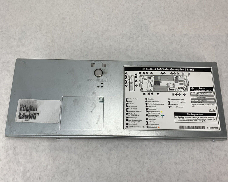 HP ProLiant 460 Series Gen9 Blade Server Top Cover 6053B03777