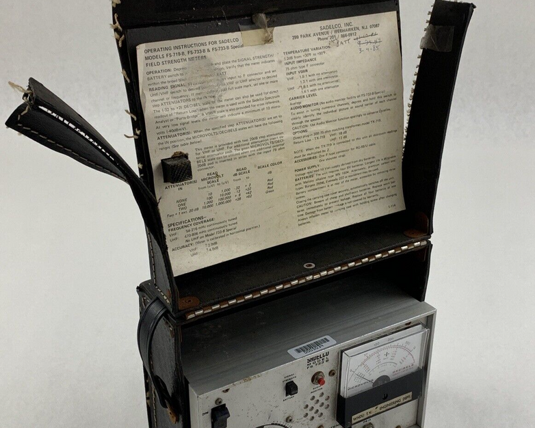 Sadelco FS 733 B VHF Cable TV Signal Strength Tester Untested