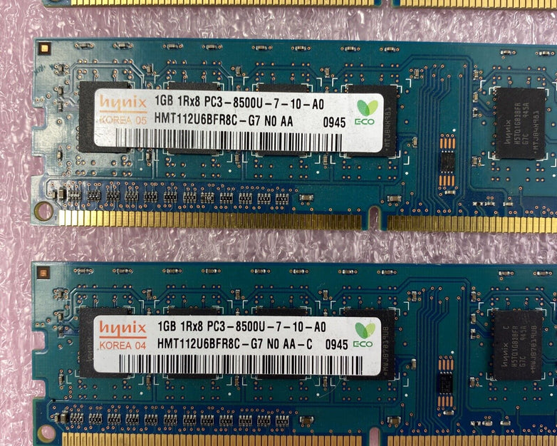 Lot( 6 ) 1GB Hynix HMT112U6BFR8C-G7 1Rx8 PC3-8500U DDR3 non-ECC Desktop RAM