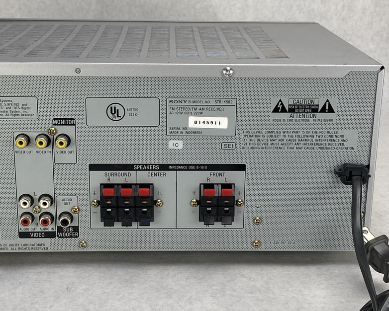 Sony STR-K502 FM Stereo AM/FM Receiver Stereo System No Remote