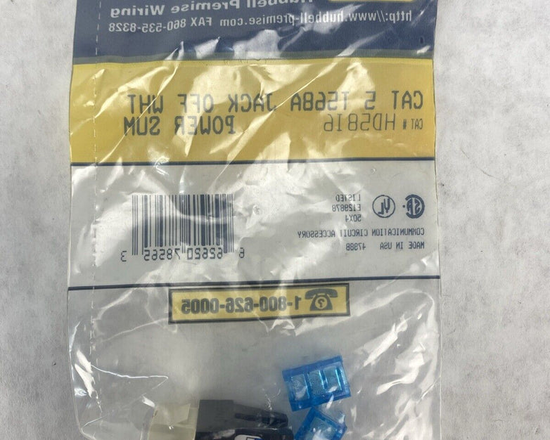 Lot( 2 ) Hubbell HD58A6 Cat 5 T568B Jack Off White Power Sum USAmade